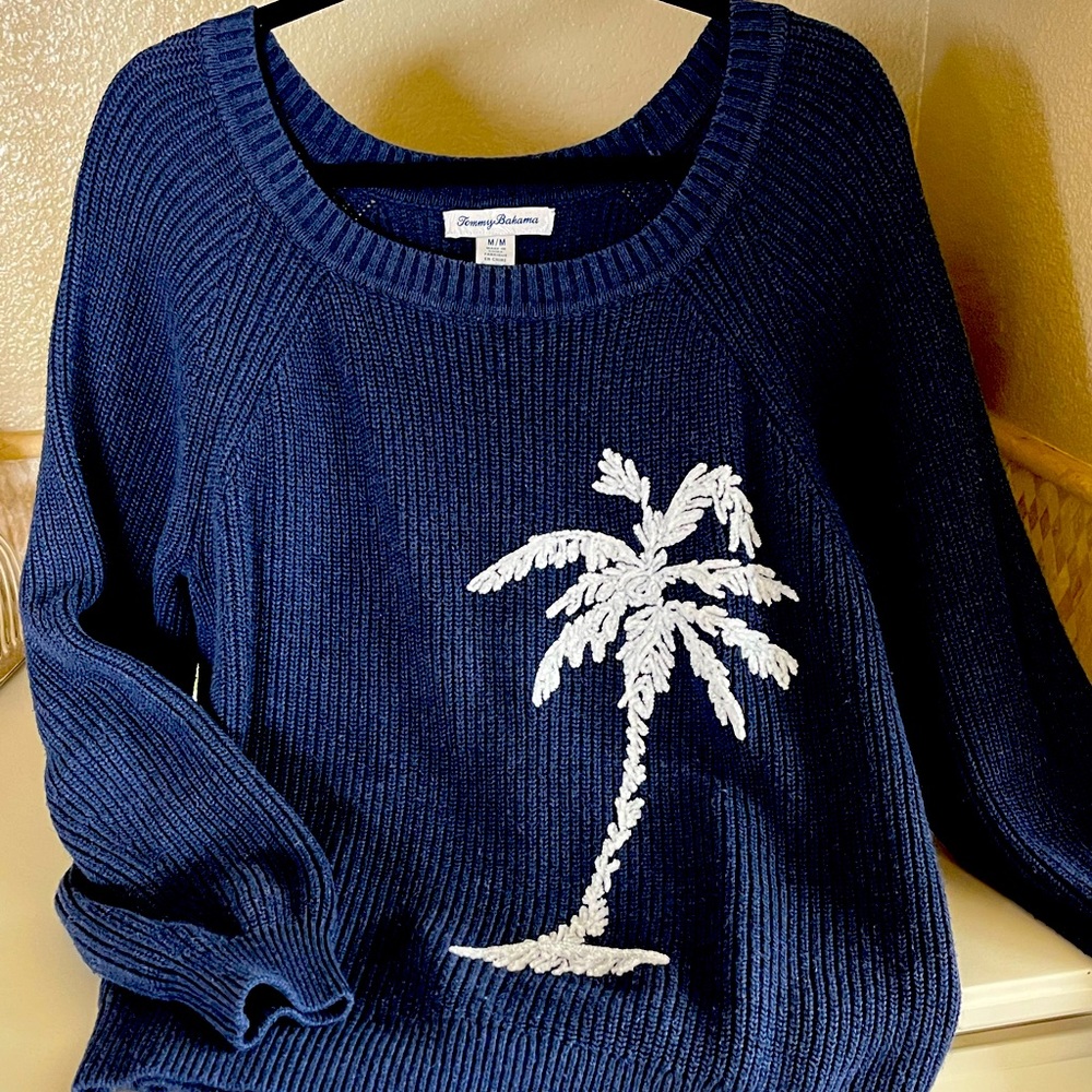 Tommy Bahama Palm Tree Sweater - Navy